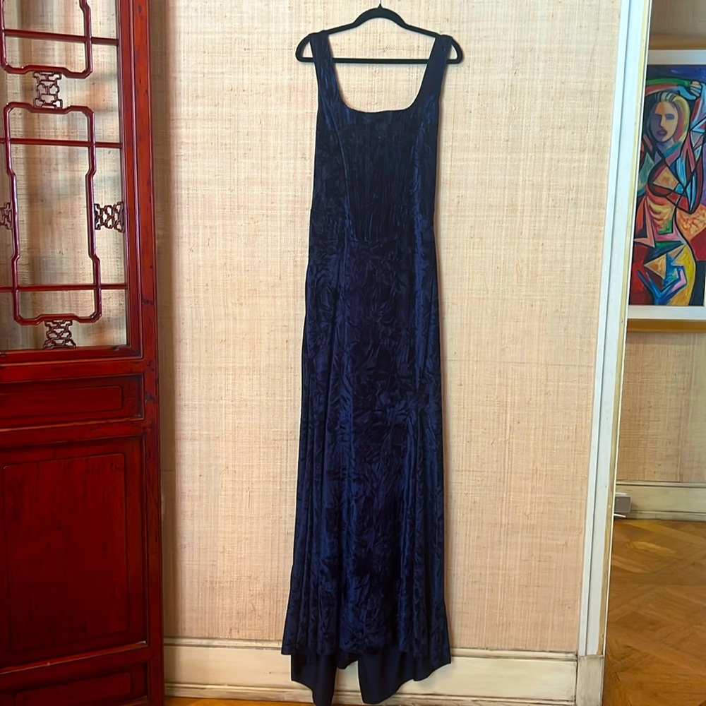 Dolls Kill Unholy midnight blue velvet long gown